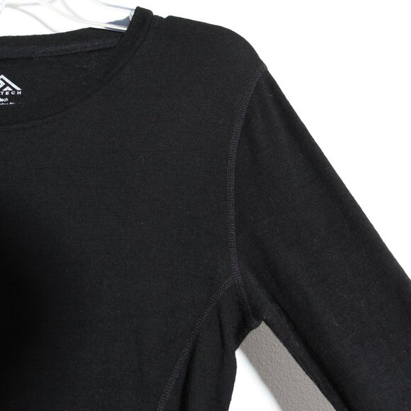 Merino Tech Women's 100% Superfine Merino Wool Long Sleeve 250 Top Black Size XS - Picture 4 of 13
